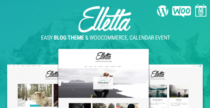 Elletta Blog News Calendar Shop Theme WordPress wpnull24