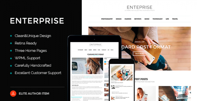 Enterprise - Responsive Magazine, News, Blog Theme
