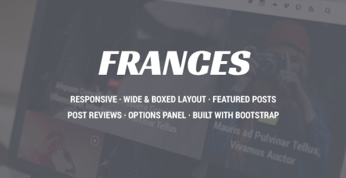 Frances - Responsive WordPress News Theme