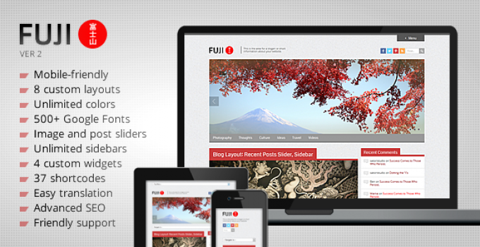 Fuji - Clean Responsive WordPress Theme
