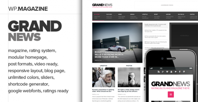 GrandNews - Responsive Rating Magazine Theme