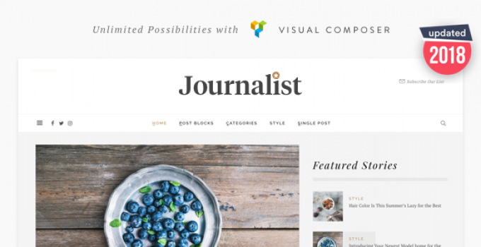 Journalist - WordPress Blog & Magazine Theme