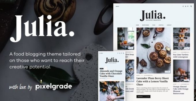 Julia – A Steady Food Blog WordPress Theme
