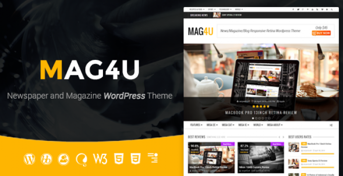 Mag4u - Responsive WordPress News, Magazine, Blog