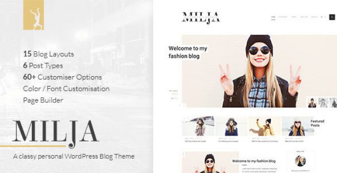 Milja - A Classy Personal WordPress Blog Theme