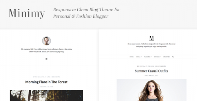 Minimy - Responsive Clean Personal & Fashion Blog