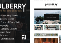 Mulberry - An Elegant Responsive WordPress Blog Theme