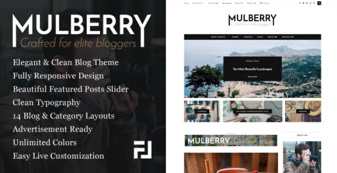 Mulberry - An Elegant Responsive WordPress Blog Theme