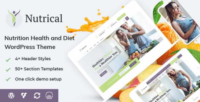 Nutrical - Health and Diet WordPress Theme