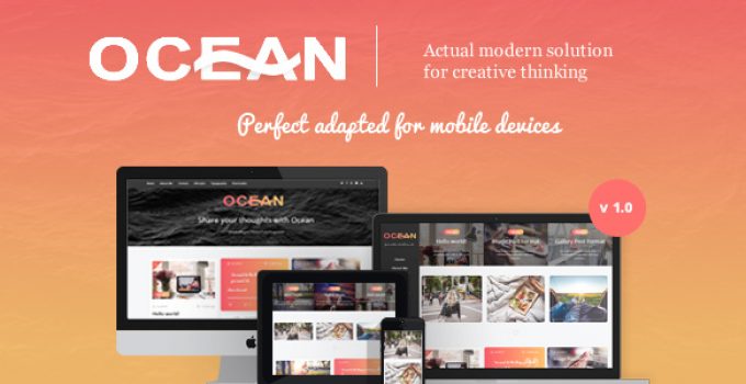 Ocean - Modern WordPress Theme for Bloggers