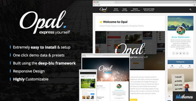 Opal | Multi Preset Responsive WordPress Theme