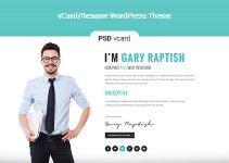 Raptish - Premium vCard/Resume WordPress Theme