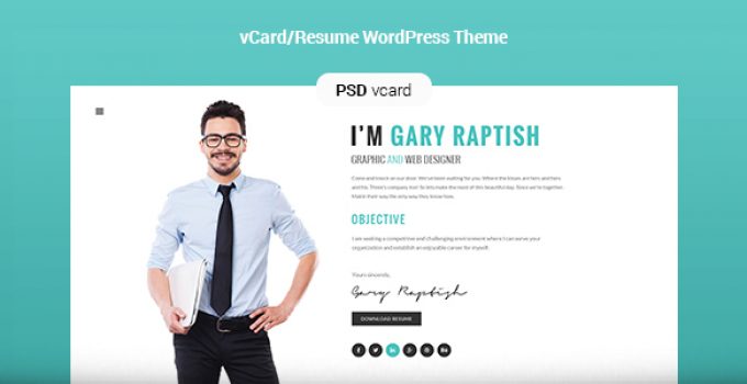 Raptish - Premium vCard/Resume WordPress Theme