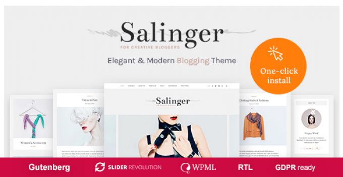 Salinger - Personal Blog & Portfolio WordPress Theme