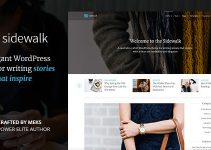 Sidewalk - Elegant Personal Blog WordPress Theme