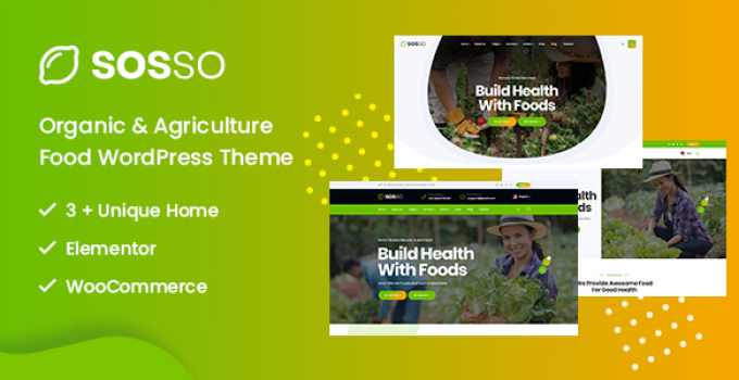 Sosso - Agriculture WordPress Theme