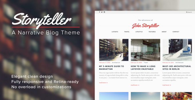 Storyteller — A Narrative WordPress Blog Theme