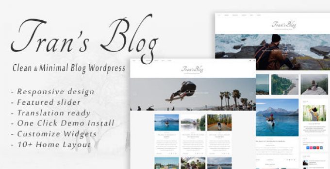 Tran - Clean & Minimal Blog WordPress Theme