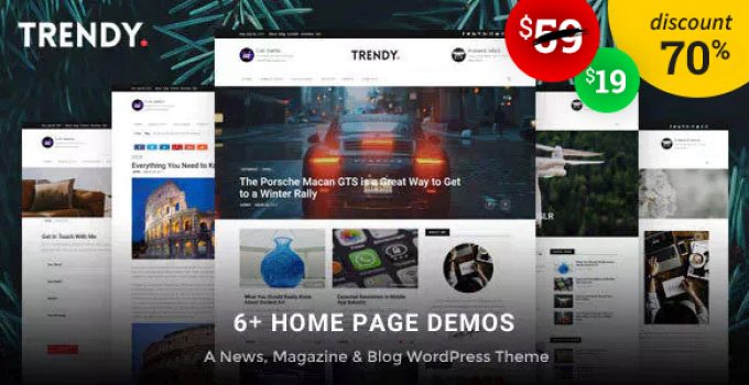 Trendy Pro - WordPress News Magazine Blog Theme