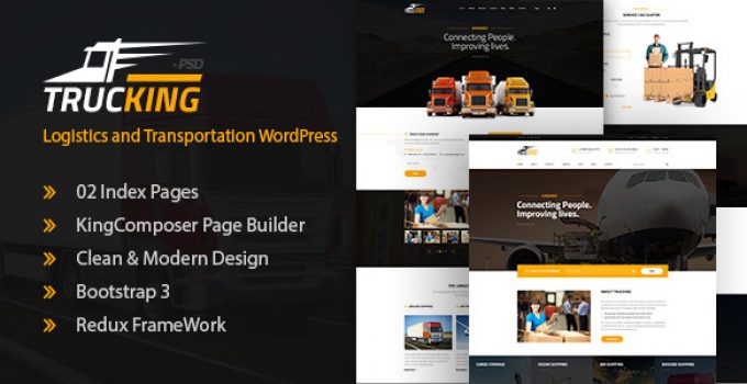 Trucking - Logistics and Transportation WordPress Theme