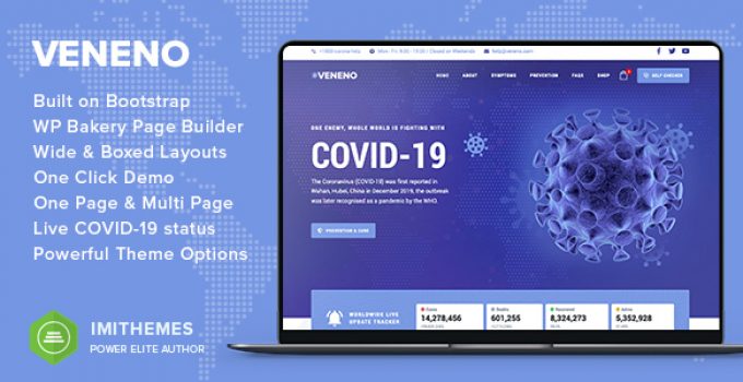 Veneno - Coronavirus Information WordPress Theme