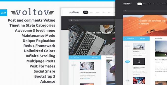 Voltov - Blog and Magazine WordPress Theme