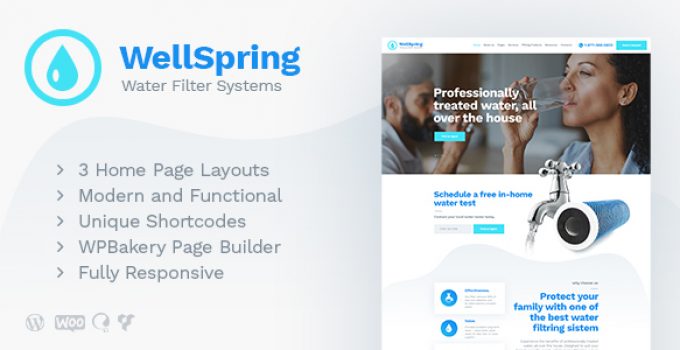 WellSpring | Aqua Filters & Drinking Water Delivery WordPress Theme