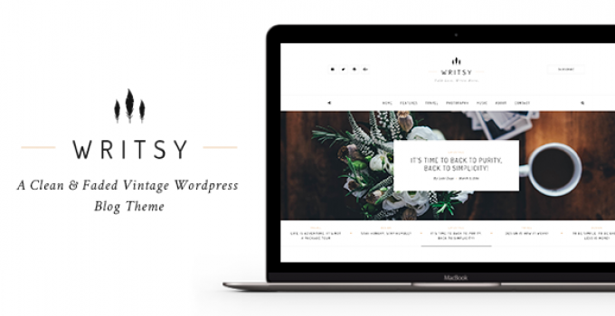 Writsy - A Clean & Faded Vintage WordPress Blog Theme