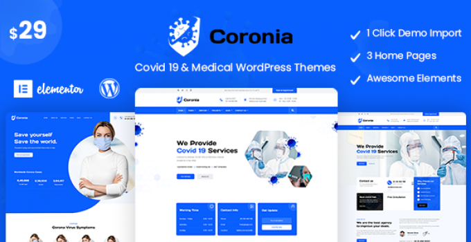 Coronia - Covid 19 & Medical WordPress Themes