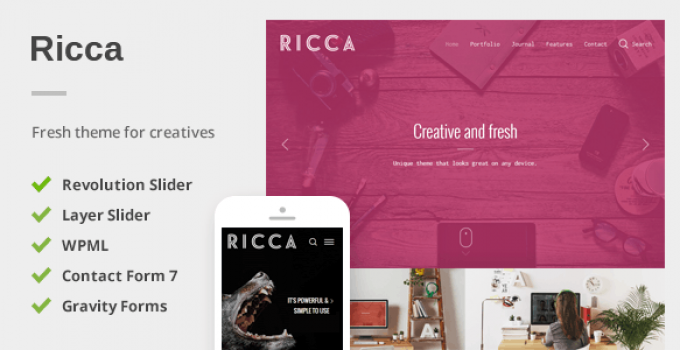 Ricca - A Fresh Responsive Theme For Creatives