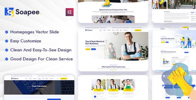 Soapee - Cleaning Services WordPress Theme + RTL