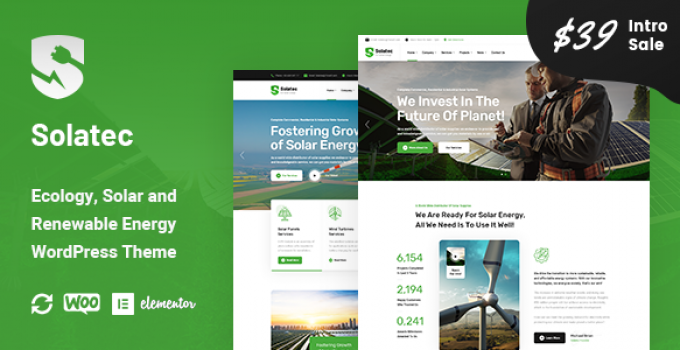 Solatec - Ecology & Solar Energy WordPress Theme