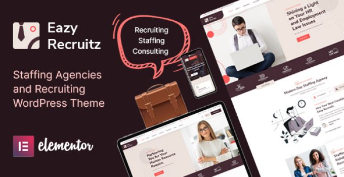 Eazy Recruitz - Staffing Agencies WordPress Theme