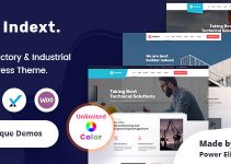 Indext - Industrial Business WordPress Theme + RTL