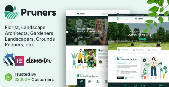 Pruners - Garden Landscaper WordPress Theme
