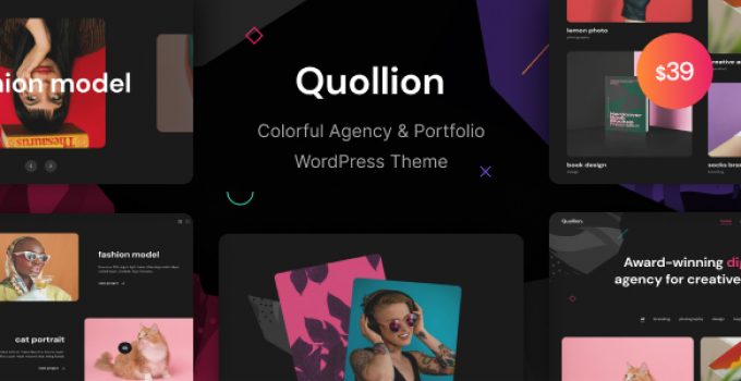 Quollion - Colorful Agency & Portfolio WordPress Theme