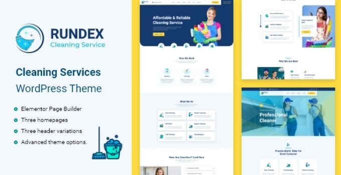 Rundex - Cleaning Services WordPress Theme