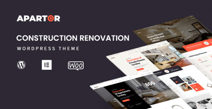 Apartor - Construction Renovation WordPress Theme