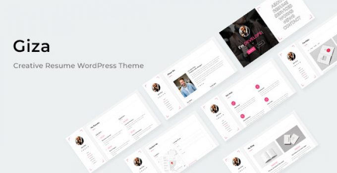 Giza - Creative Resume WordPress Theme