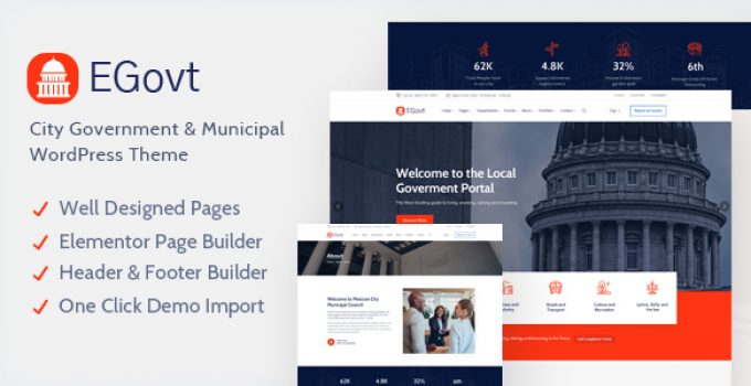 EGovt - City Government WordPress Theme
