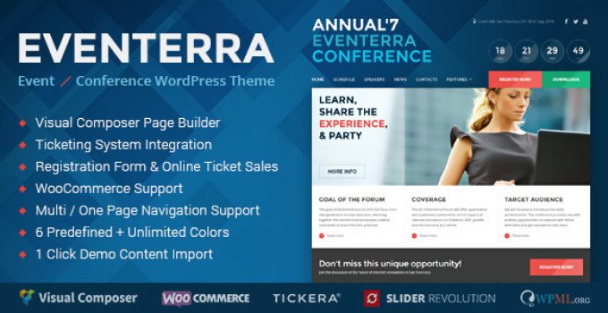 Eventerra - Event / Conference WordPress Theme