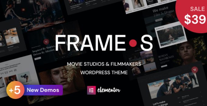 Frames - Movie Studios & Filmmakers WordPress theme
