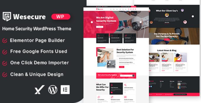 Wesecure – Home Security WordPress Theme