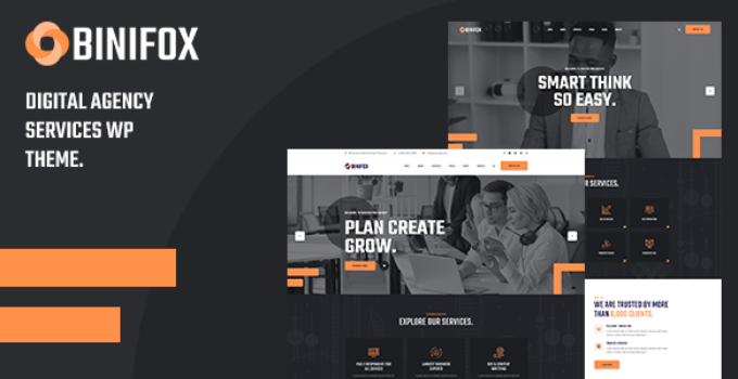 Binifox - Digital Agency Services WordPress Theme