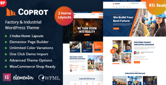 Coprot - Factory Industrial WordPress Theme