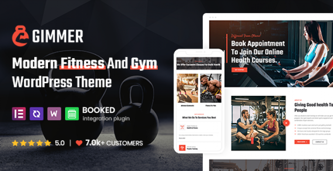 Gimmer - Fitness & Gym, WordPress Theme