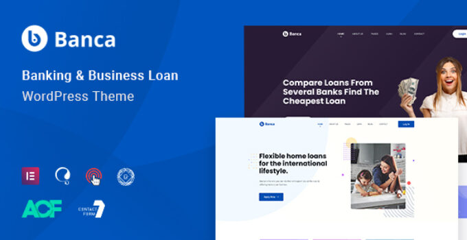 Banca - Banking, Finance & Business Loan WordPress Theme