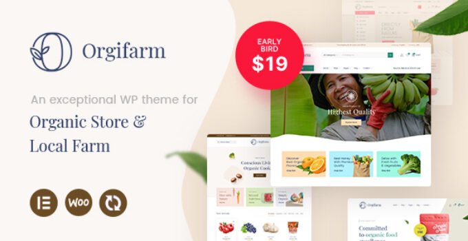 Orgifarm - An Organic Store WordPress Theme