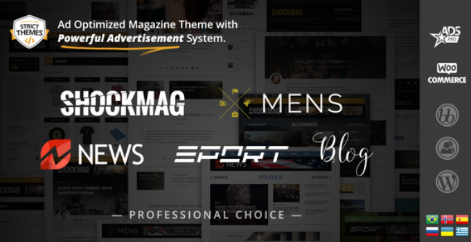 Shockmag - Ad Optimized Magazine WordPress Theme with Powerful Advertisement System
