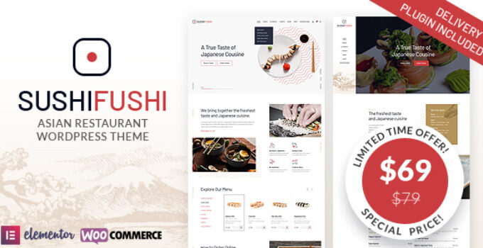 SushiFushi - Japanese & Asian Restaurant WordPress Theme